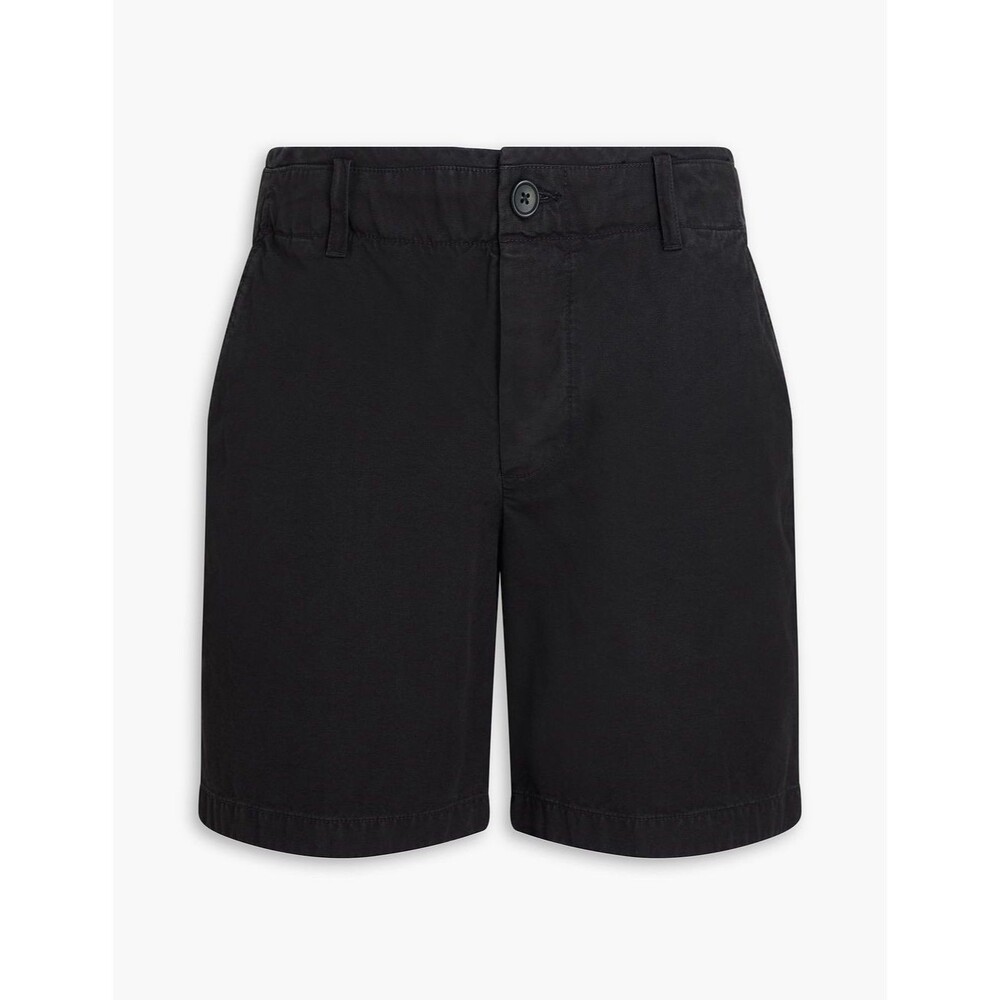 James Perse Chino Shorts Men sz 33 Black Cotton Button fly Minimal Quite Lux EUC
